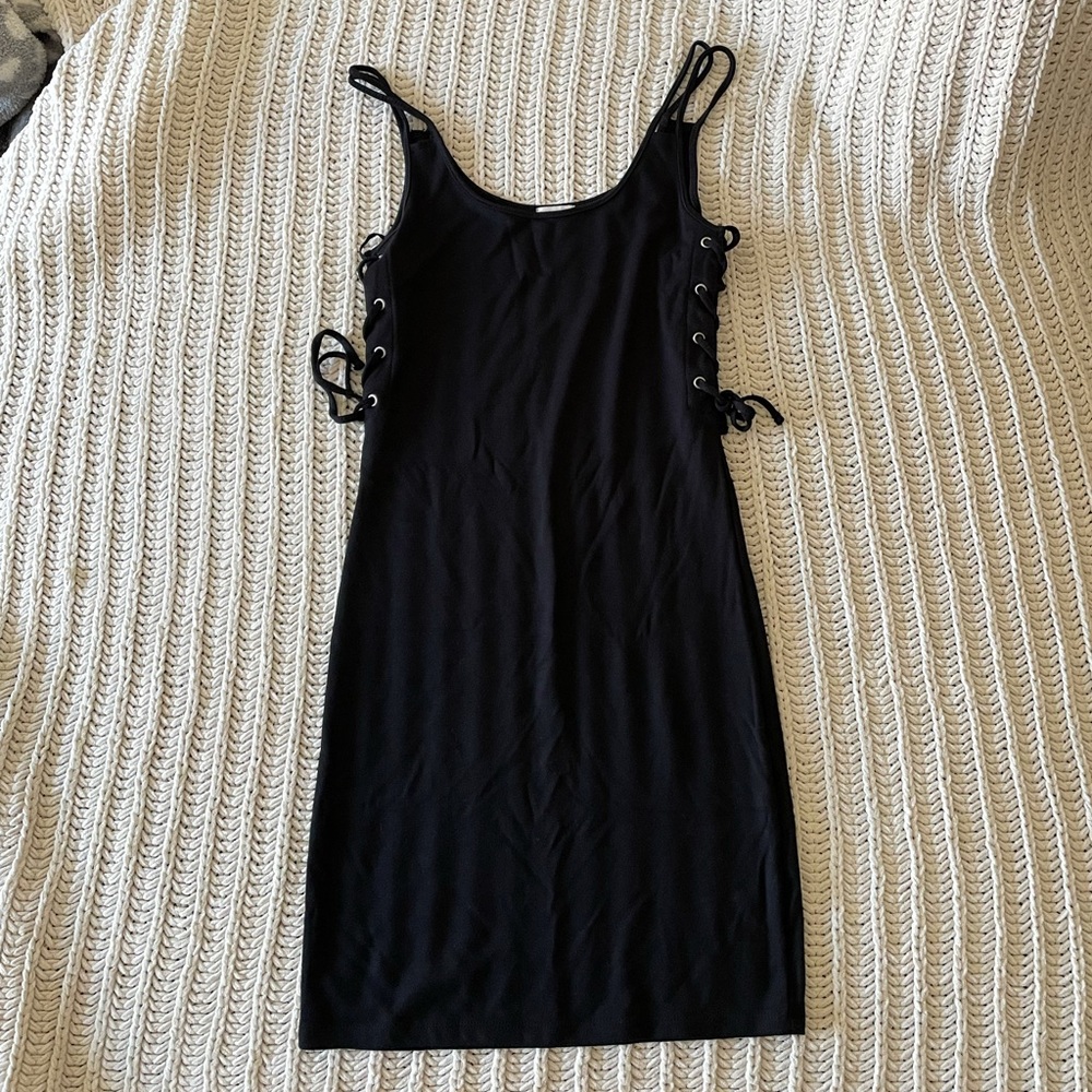 Fitted Dress with tie up side detail